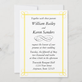 Convite Amarelo Médio Personalizado - Design de Ro