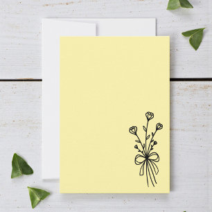 Convite Amarelo Pálido Minimalista Elegante