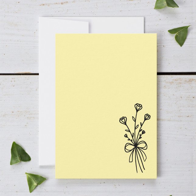 Convite Amarelo Pálido Minimalista Elegante (Criador carregado)