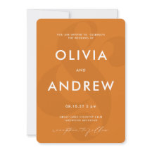 Convite Amarelo para Casamento Ampersand Pastel Mu