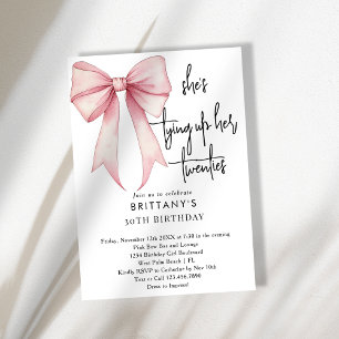 Convite Amarrando meu aniversário de 30 anos de Arco de co