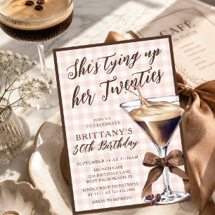 Convite Amarrando Meus 20 Anos de Espresso Martini 30º Ani