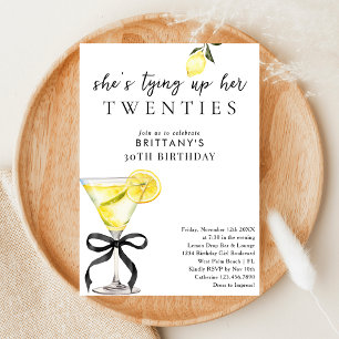 Convite Amarrando Meus 20 Anos Lemon Drop Martini 30º Aniv
