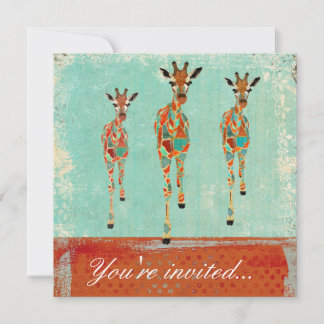 Convite Amber & Azure Girafas