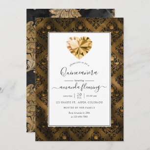 Convite Amber Gemstone Quinceañera