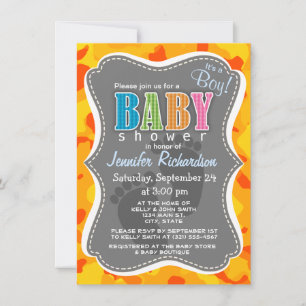 Convite Amber Orange Camo; Camouflage