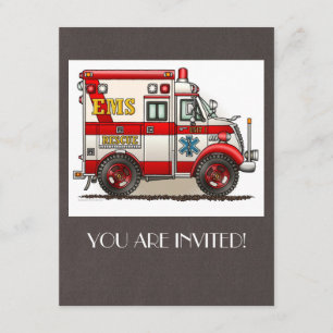 Convite Ambulância do caminhão da caixa