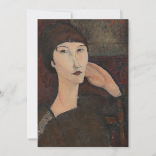 Convite Amedeo Modigliani - Adrienne (Mulher de Bangs)