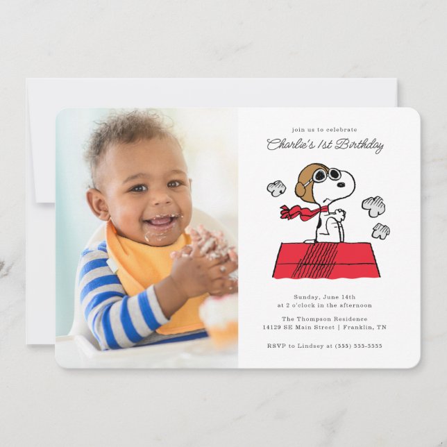 Convite Amendoins | Aniversário do Ace Voador (Frente)