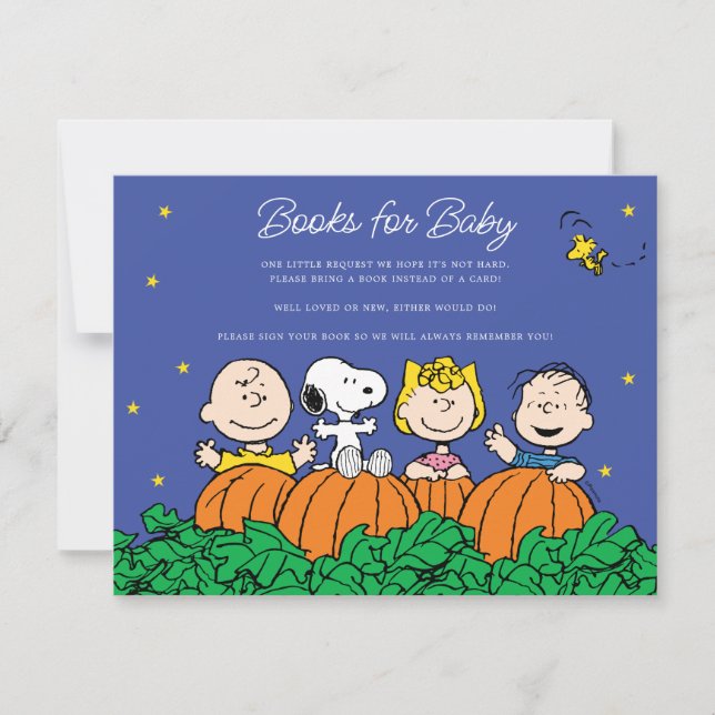 Convite Amendoins | Charlie Brown & Gang Books para Bebê (Frente)