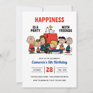 Convite Amendoins Felicidade É Uma Festa De Aniversário