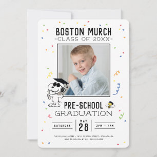 Convite Amendoins  Graduação de Snoopy e Woodstock