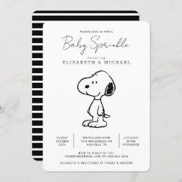 Convite Amendoins Snoopy - Bebê Sprinkle