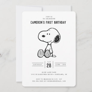 Convite Amendoins   Snoopy Birthday