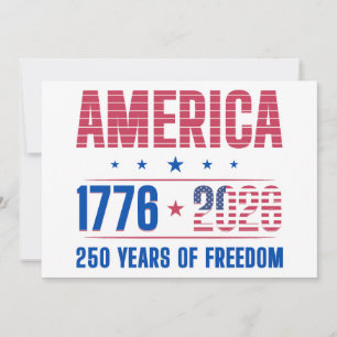 Convite AMÉRICA 1776 2026 250 anos liberdade