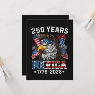 Convite América 250 Aniversário EUA 250 Anos