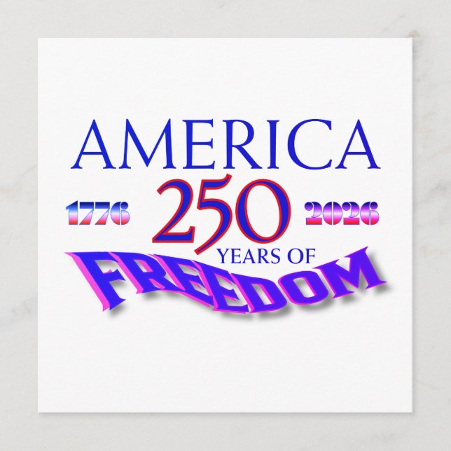 Convite América 250 Anos de Liberdade (Frente)