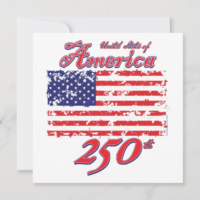 Convite América Celebra 250 anos (Frente)