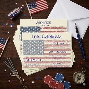 Convite América Patriótica 1776 - 2026 Celebração da Bande