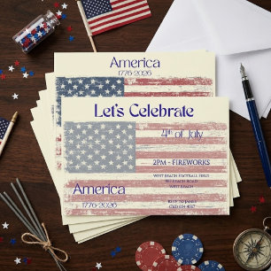 Convite América Patriótica 1776 - 2026 Celebração da Bande