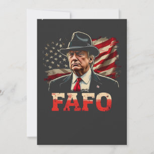 Convite American Donald Trump FAFO EUA Flag Patriotic