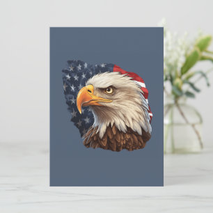 Convite American Flag Bald Eagle
