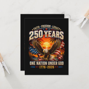 Convite Americano 1776 2026 250º 4 de julho Dia da Indepen