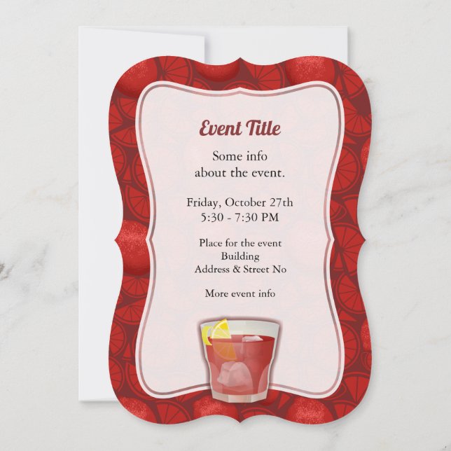 Convite Americano Cocktail (Verso)