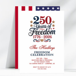 Convite America's 250 Year Anniversary Family