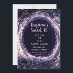 Convite Ametist Purple Modern Abstrato Glam Sweet 16<br><div class="desc">Personalizar para qualquer evento.</div>
