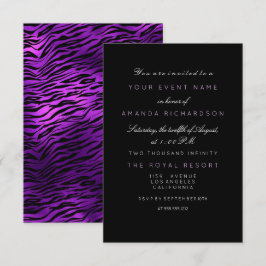 Convite Ametista Roxo, Tigre, Negra, Nascimento Mínimo Bra