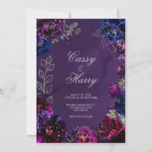Ametyst Sapphire Jewel Tones Sobrenome Casamento