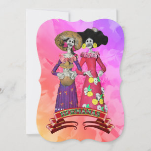 Convite Amigas Calavera Dia Dos Mortos