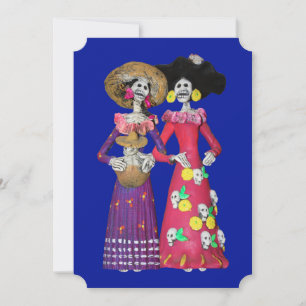 Convite Amigas Caveira Festa Dia Dos Mortos