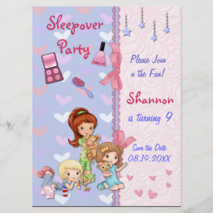 Convite Amigas de Pijama Festa de Aniversário