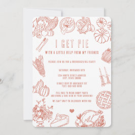 Convite Amigáveis Celebração de Jantar de Ação de Graças C