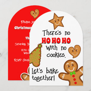 Convite Amigos de Biscoito de Natal - Festa de Confeitaria