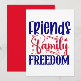 Convite Amigos, Família e Liberdade