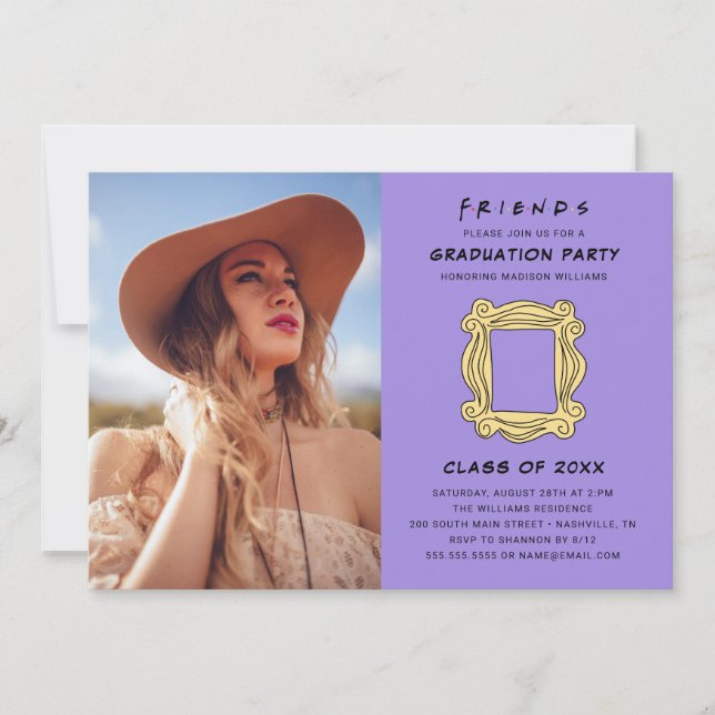 Convite AMIGOS™ O que tem Festa de formatura - Foto (Frente)