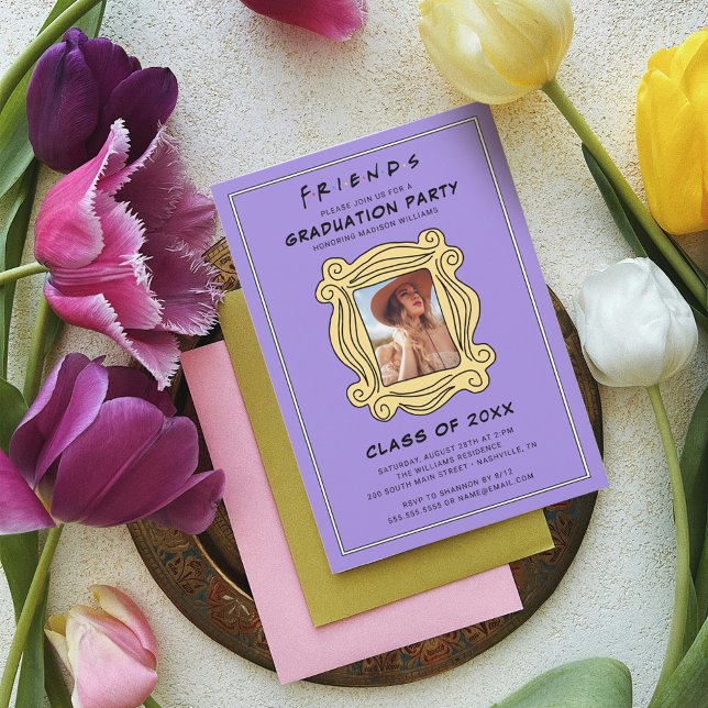 Convite AMIGOS™ O que tem Festa de formatura - Foto (Invite on table)