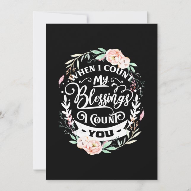 Convite Amigos Quando Eu Conto Minha Bênção (Frente)