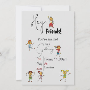 Convite Amigos reunidos