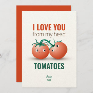 Convite Amo-te dos tomates da cabeça