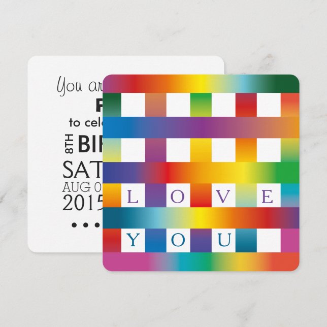 Convite Amo você (Frente/Verso)