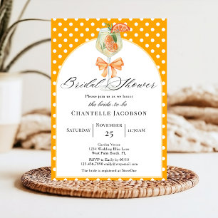 Convite Amor à Primeira Espuma Laranja Bridal Shower Espum