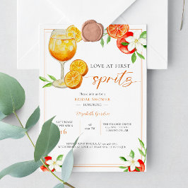 Convite Amor à Primeira Spritz Chá de Noiva Coquetel Cítri