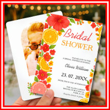 Amor à Primeira Spritz Chuveiro de Noiva Laranja C
