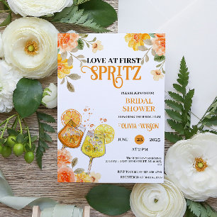 Convite Amor à Primeira Spritz Floral Cocktail Chá de Noiv