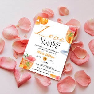 Convite Amor à Primeira Spritz Floral Coquetel Chá de Noiv