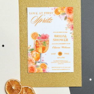 Convite Amor à Primeira Spritz Floral Coquetel Chá de Noiv